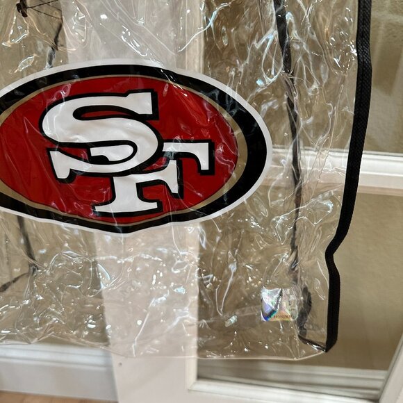 NFL SF 49ers Clear Tote Stadium Bag Security Approved - Picture 3 of 7